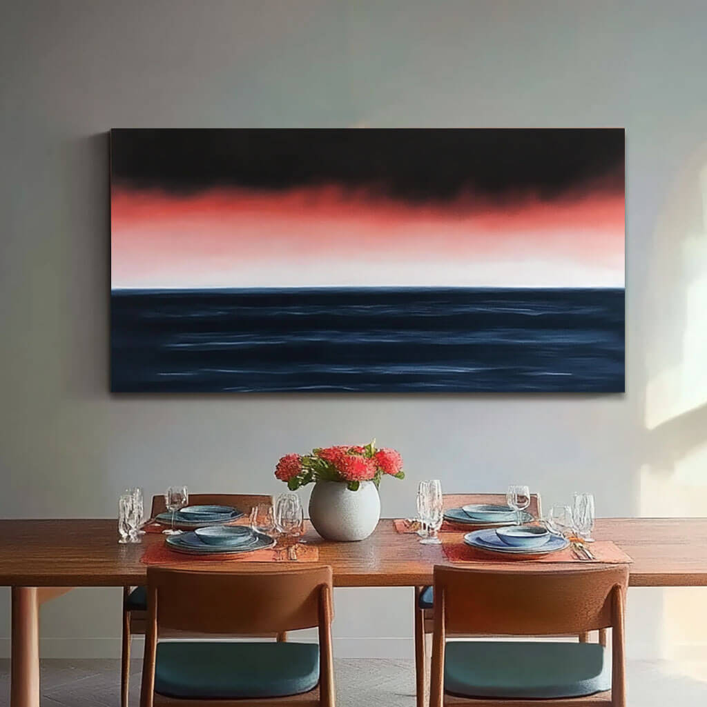 Abstract Sunset Seascape Oil Painting #MAS820