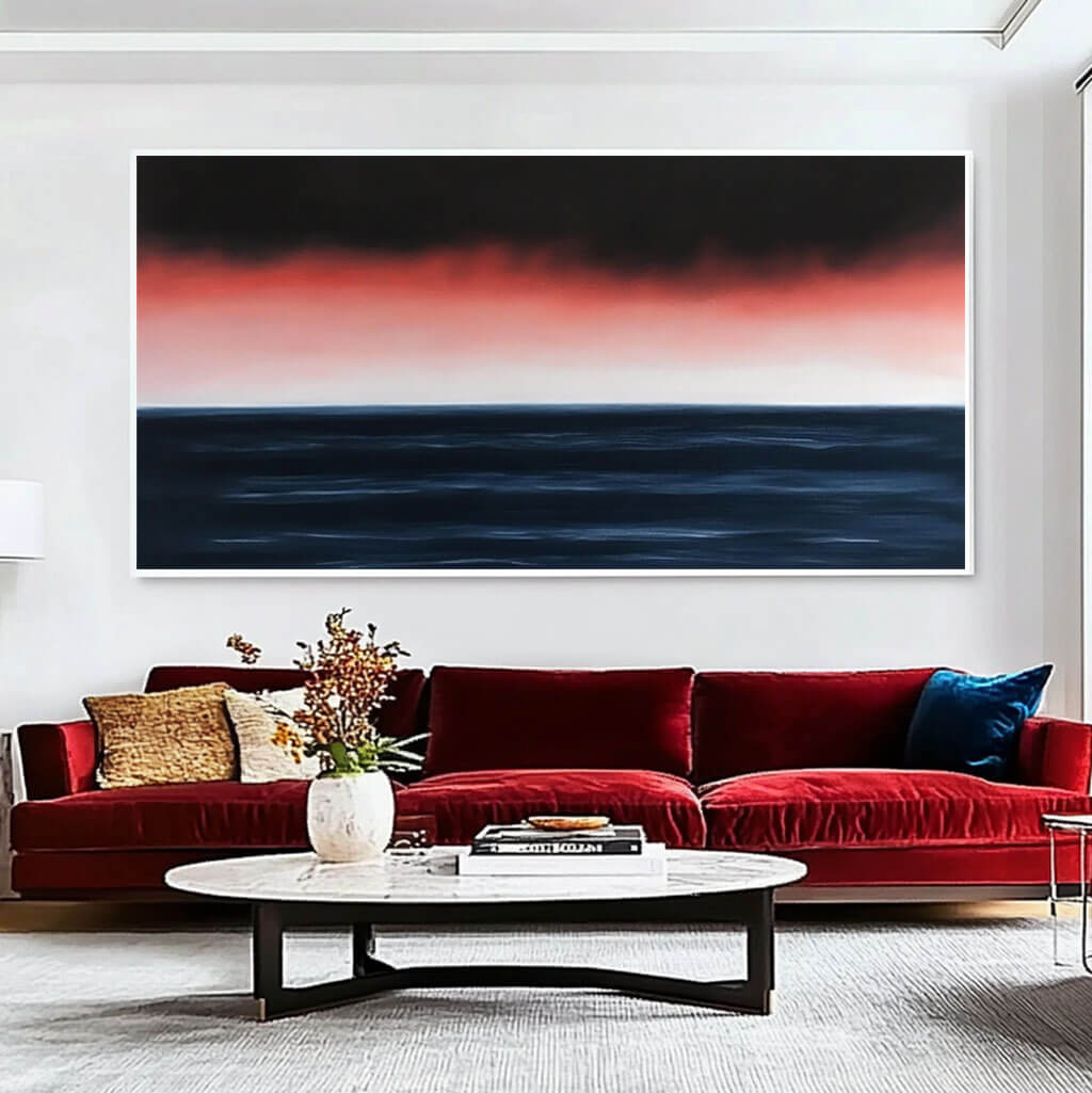 Abstract Sunset Seascape Oil Painting #MAS820