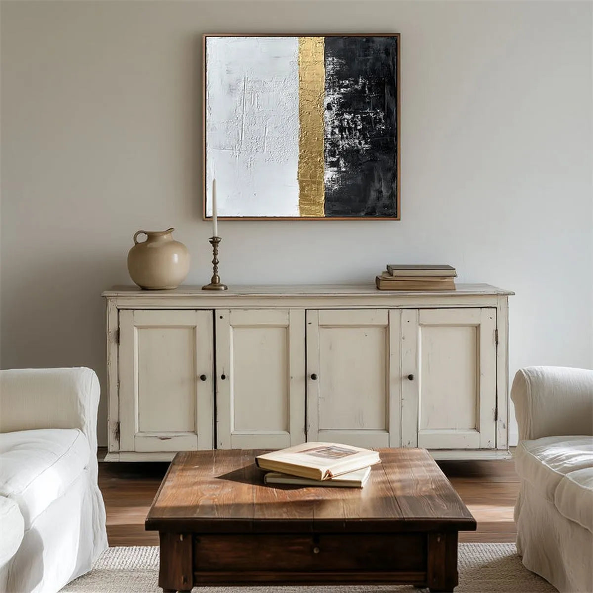 Minimalist Black & Gold Art #MB153