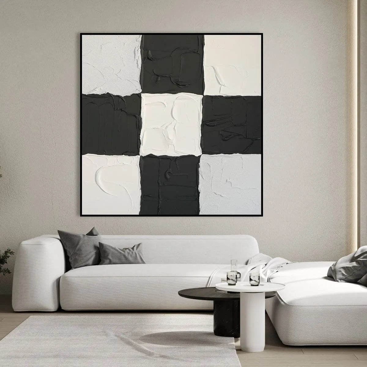 Minimalist Black & White Painting #MB193
