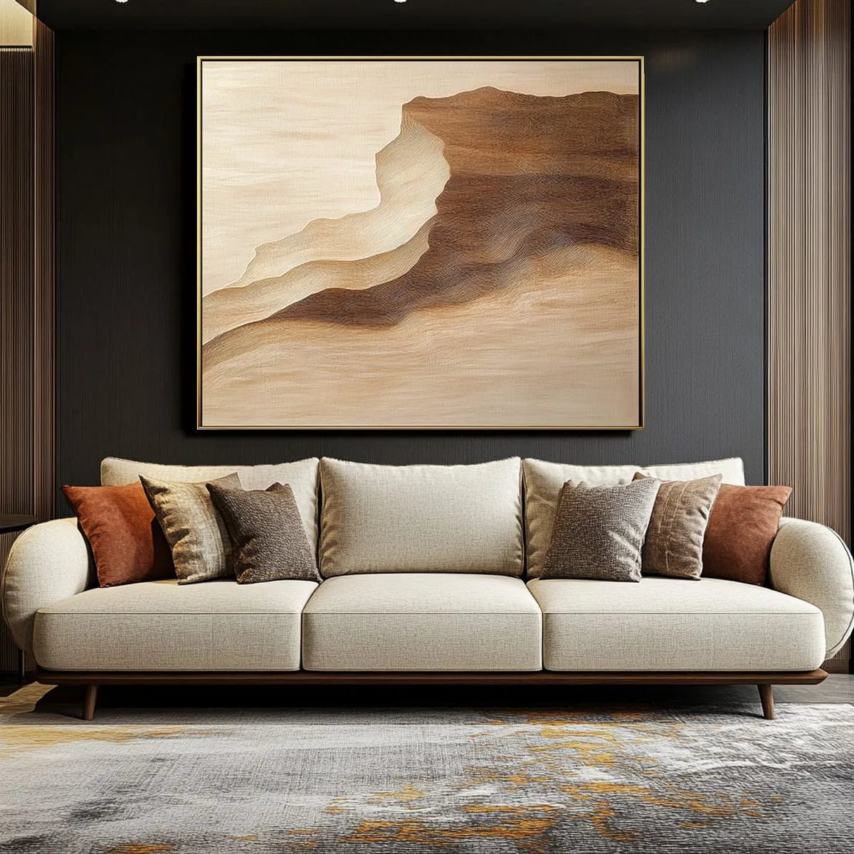 Neutral Minimalist Mountain Painting #NM330
