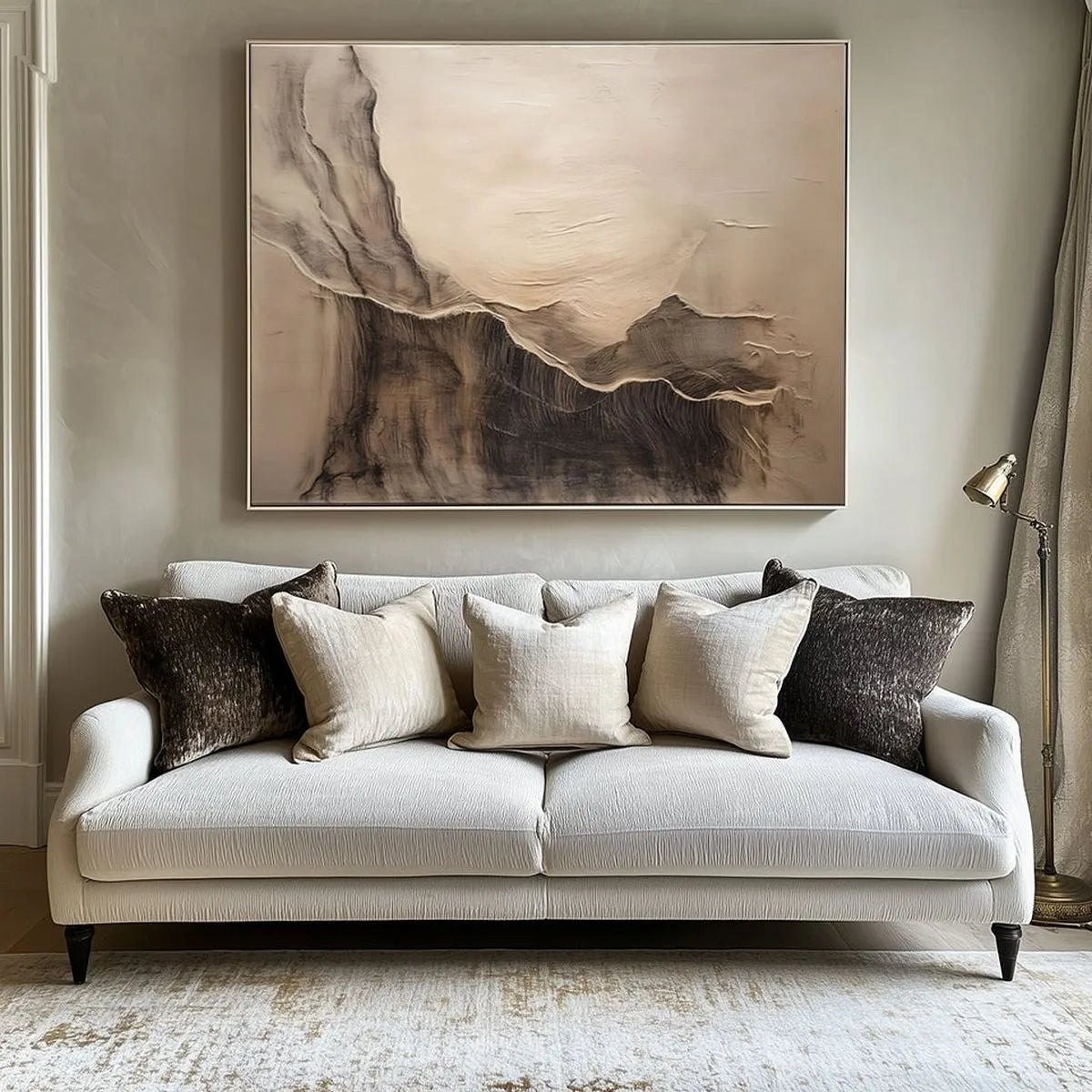 Neutral Minimalist Mountain Painting #NM333