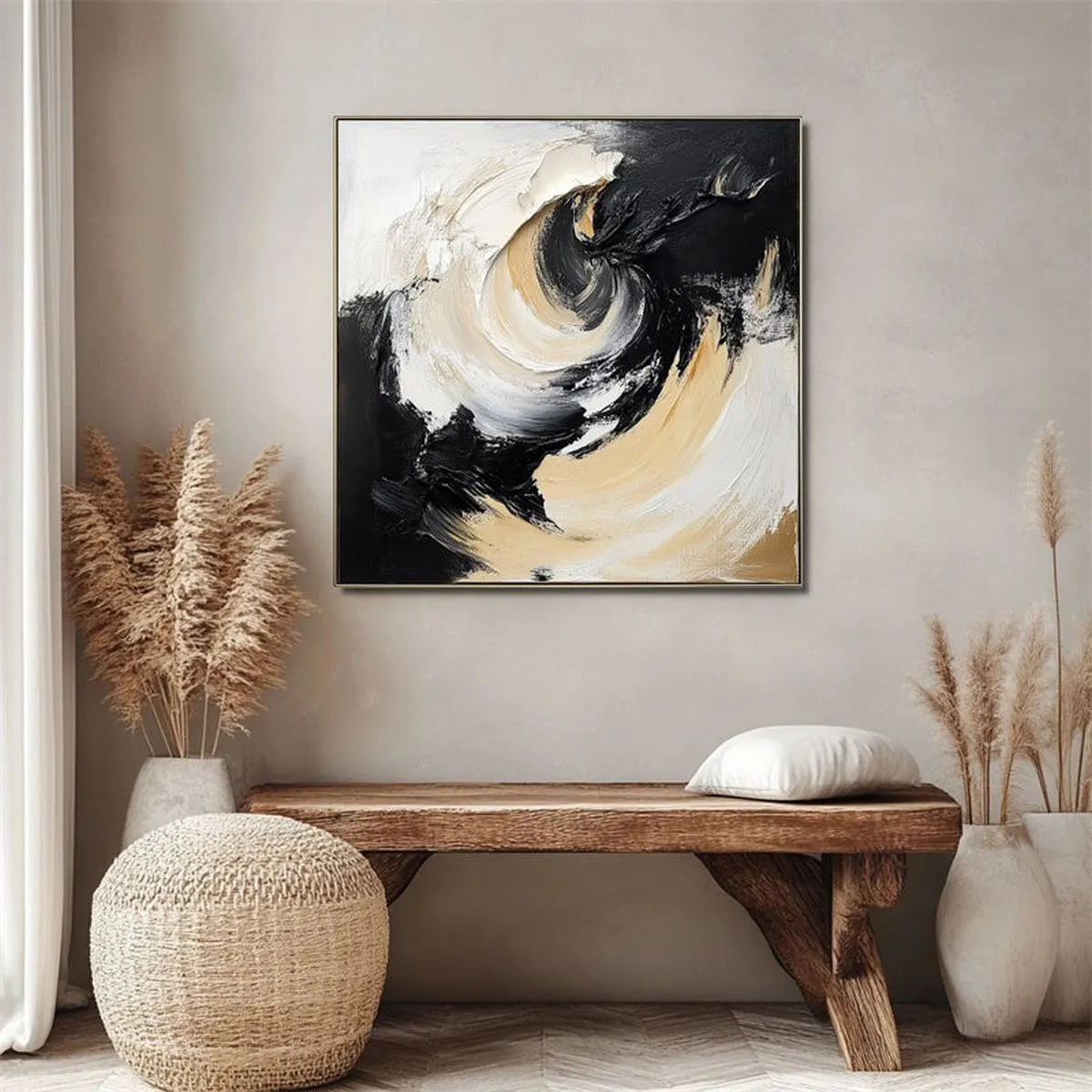 Textured Black & Gold Art #TB164