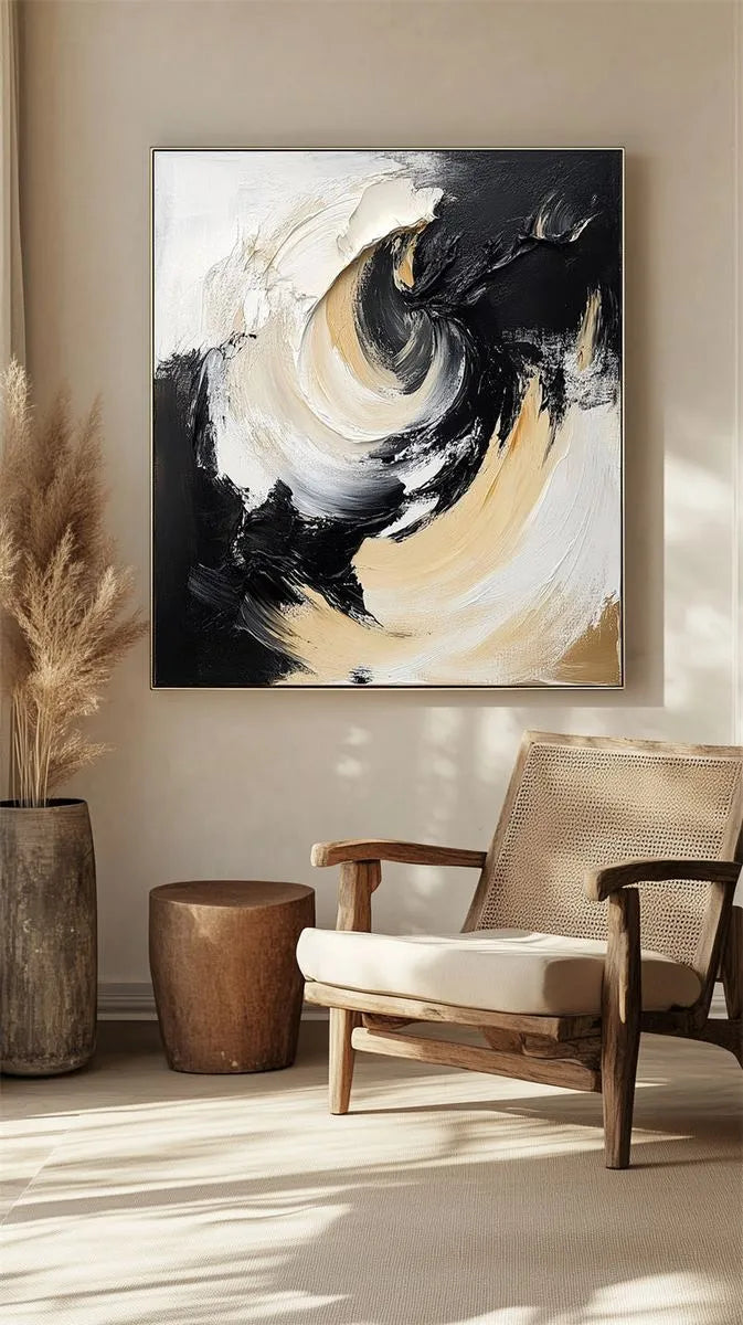 Textured Black & Gold Art #TB164