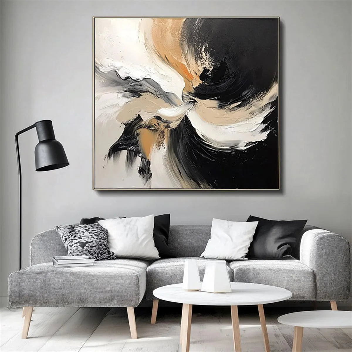 Textured Black & Gold Art #TB165