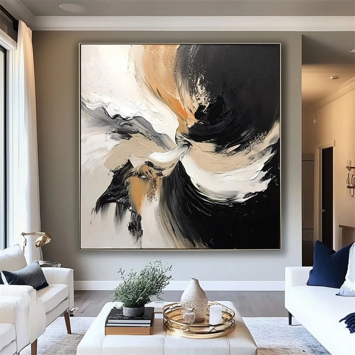 Textured Black & Gold Art #TB165