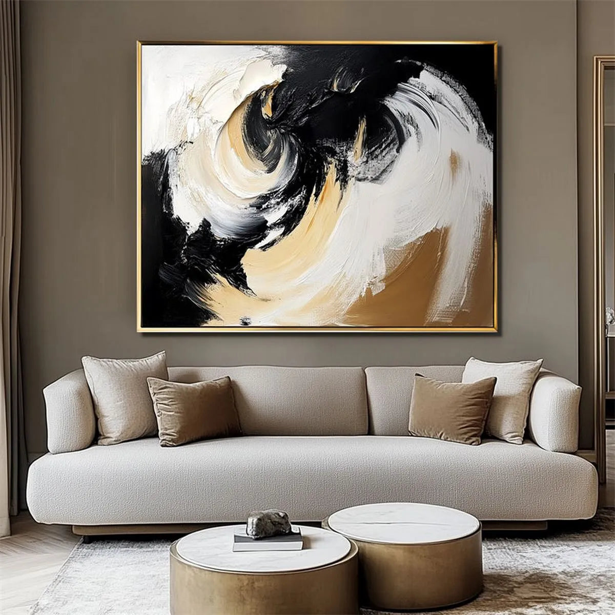 Textured Black & Gold Art #TB166