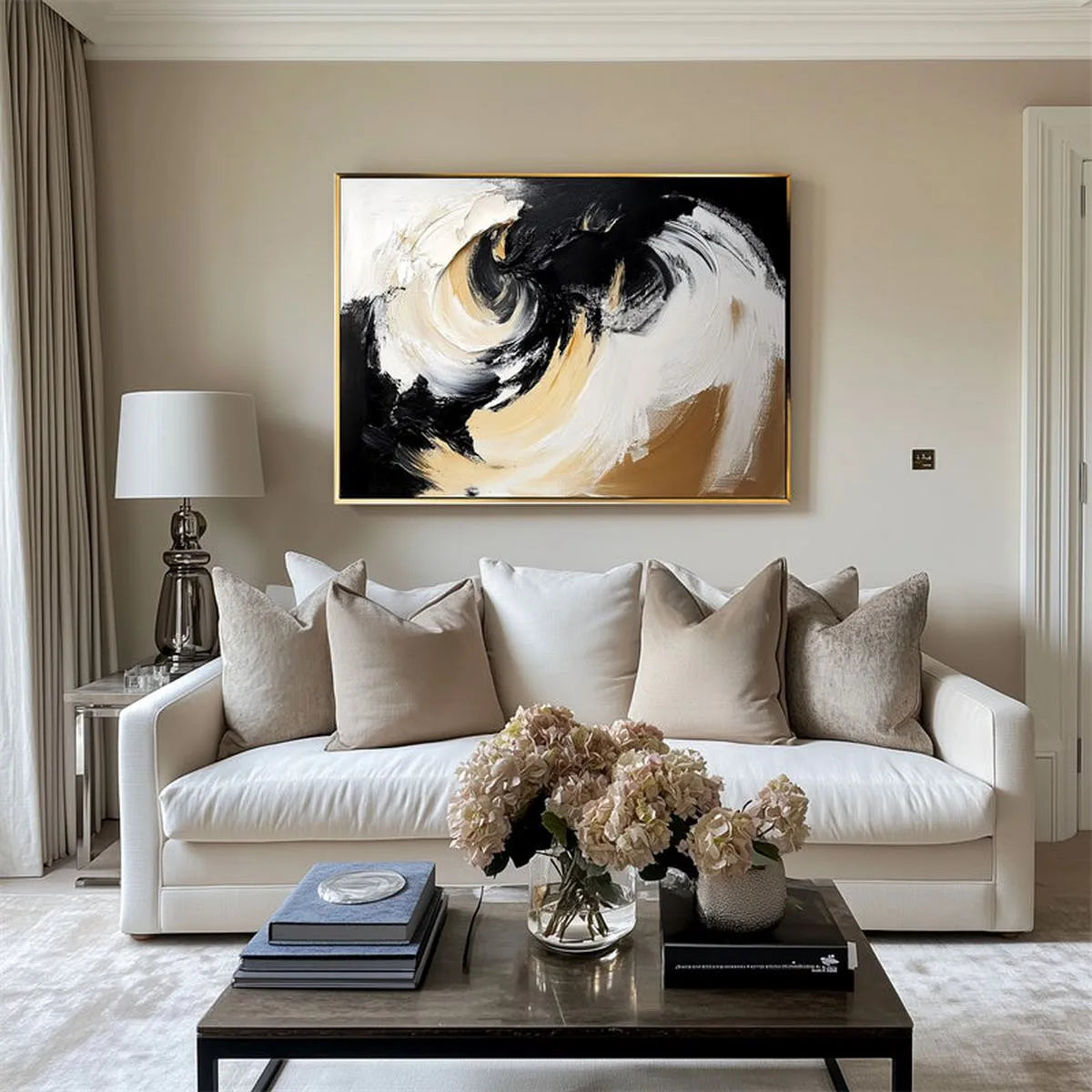 Textured Black & Gold Art #TB166