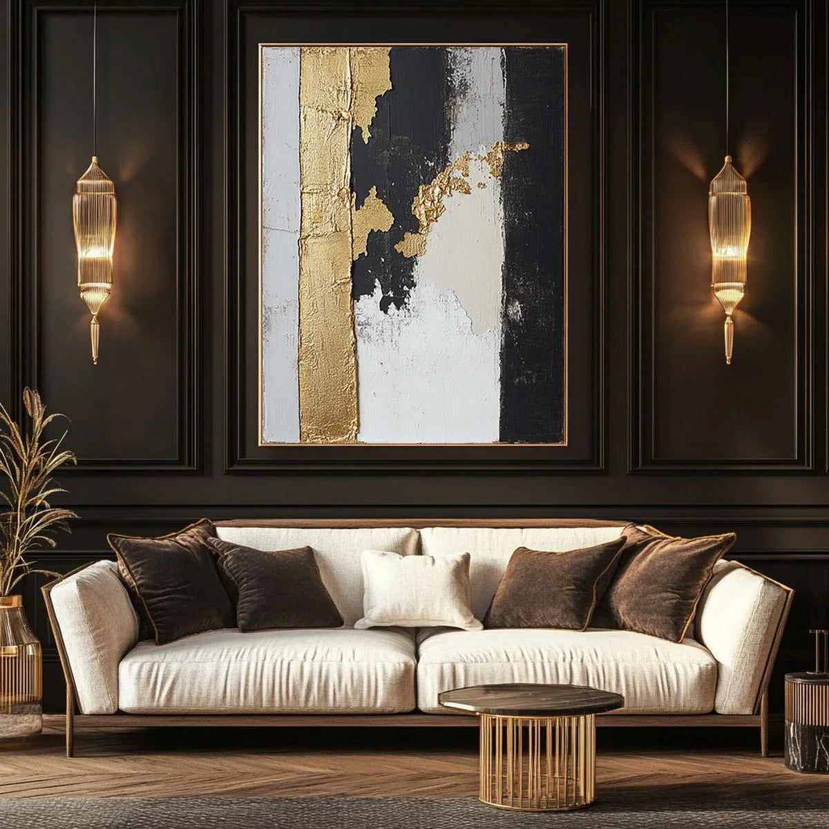 Textured Black & Gold Art #TB171
