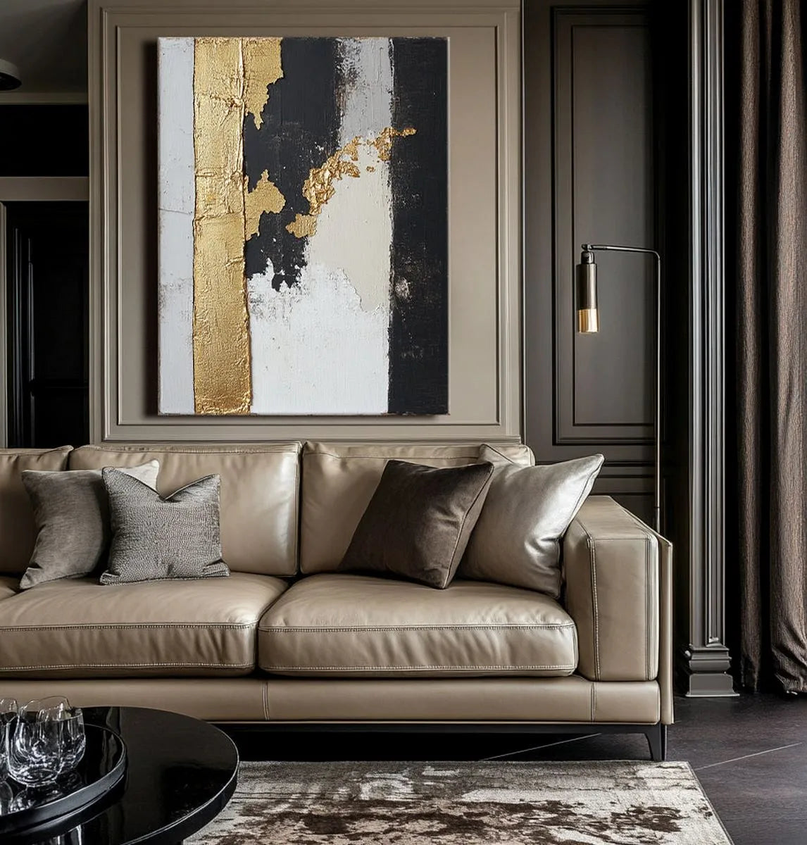 Textured Black & Gold Art #TB171