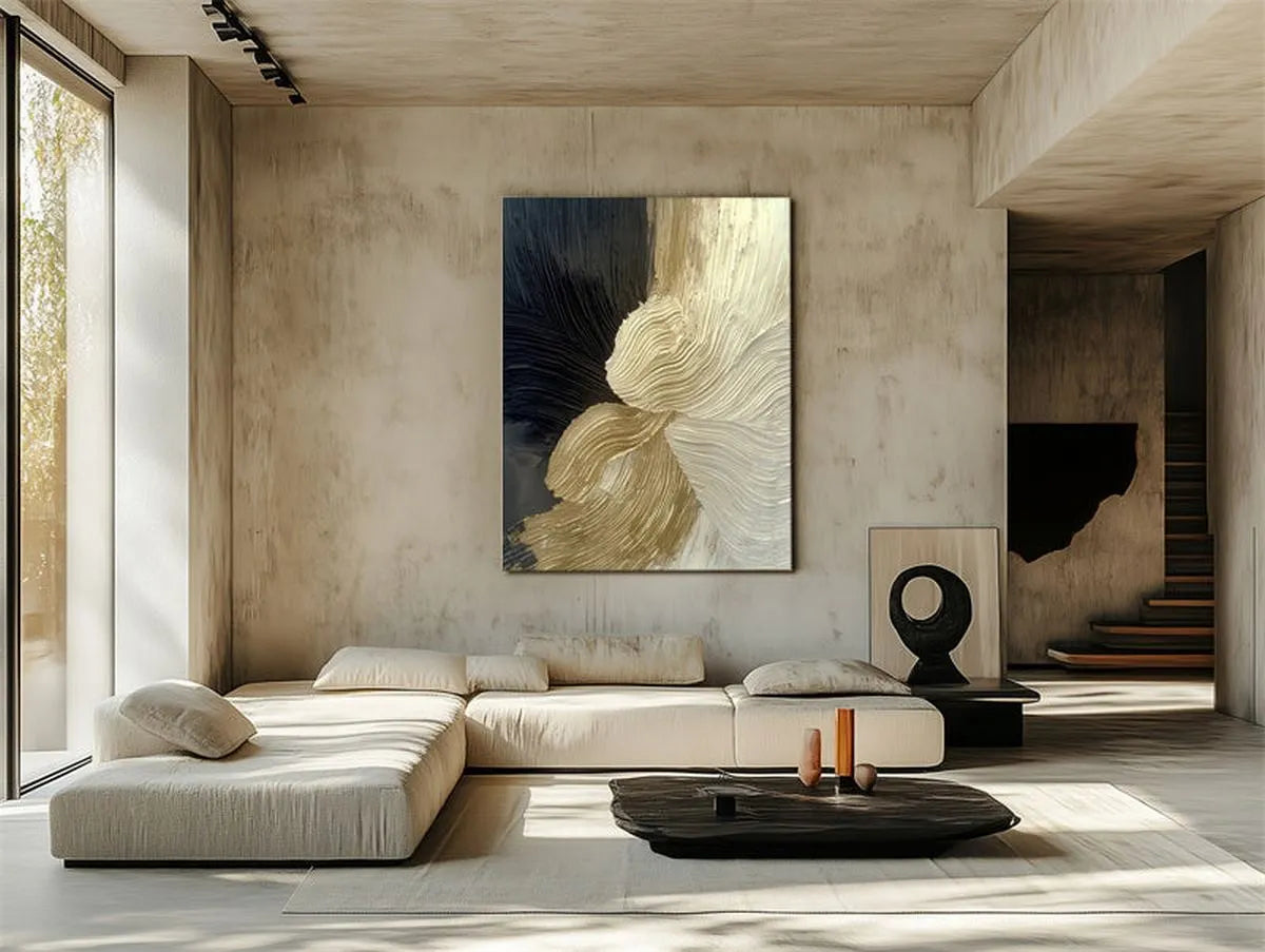 Textured Black & Gold Art #TB198