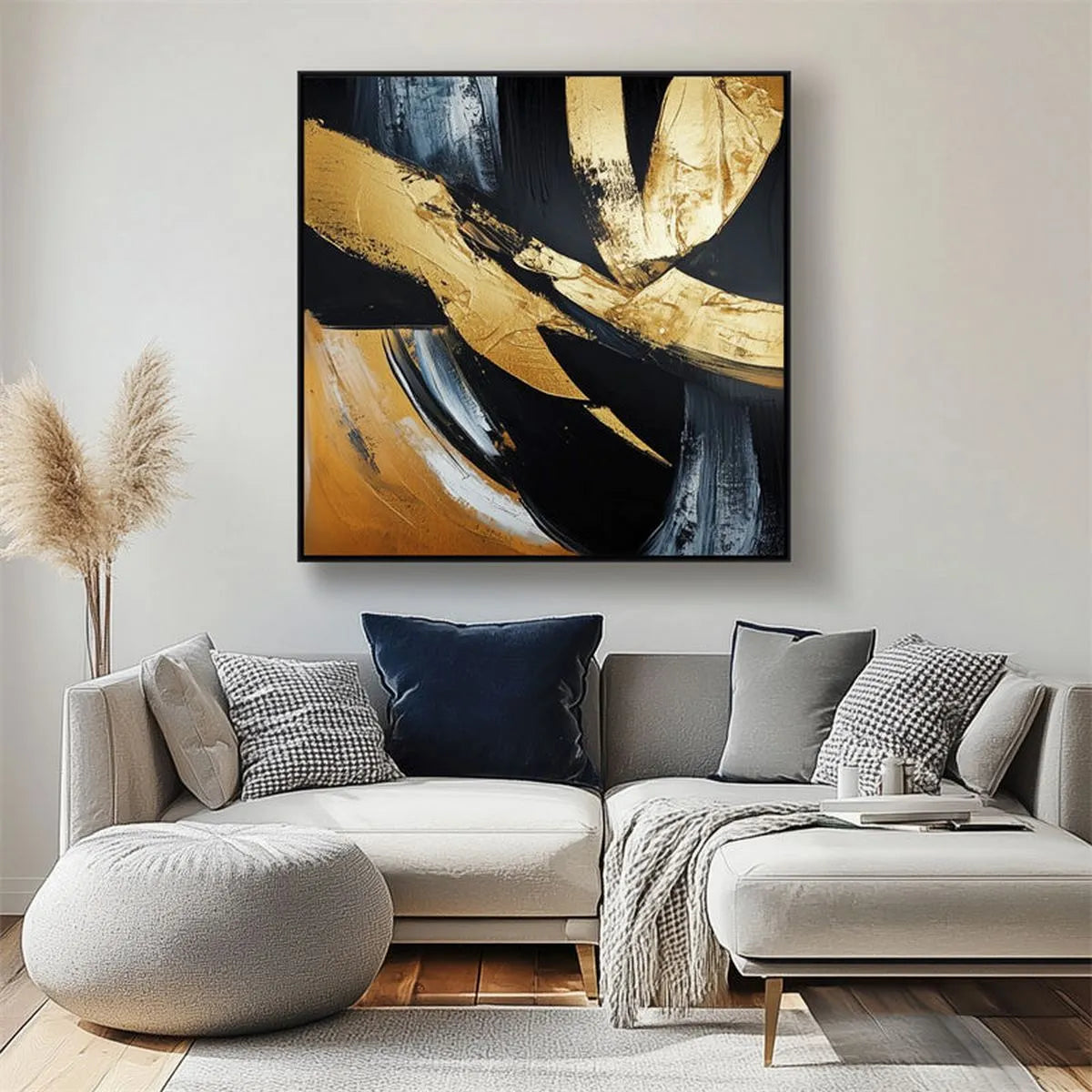 Textured Black & Gold Art #TB199