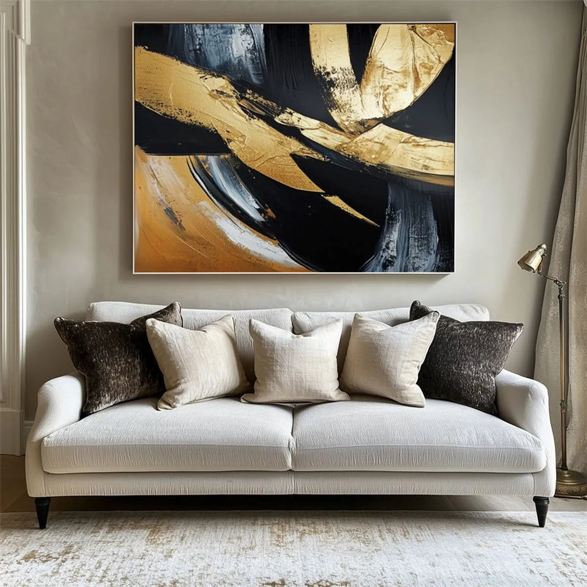 Textured Black & Gold Art #TB199