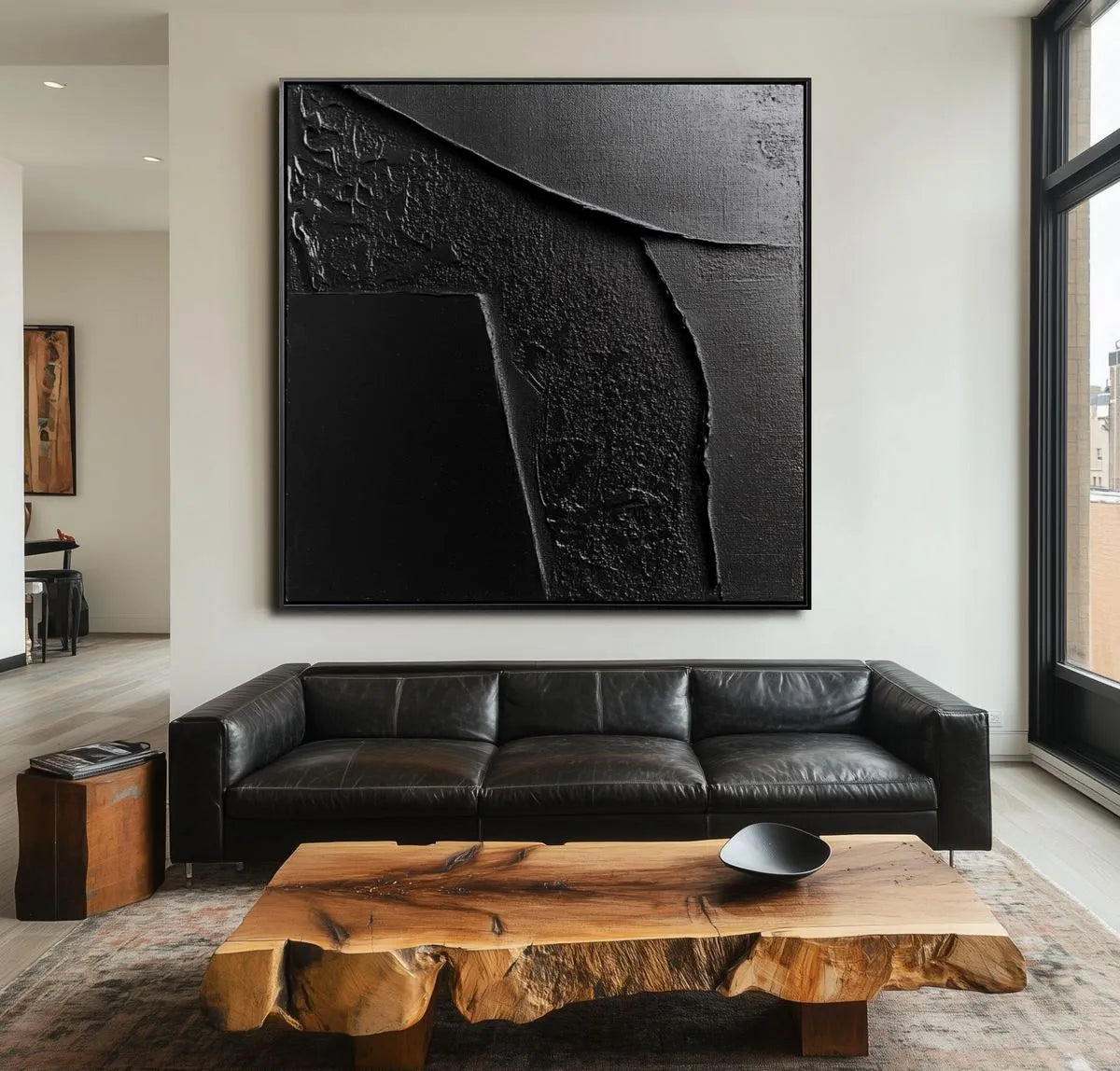 Textured Black Painting #149