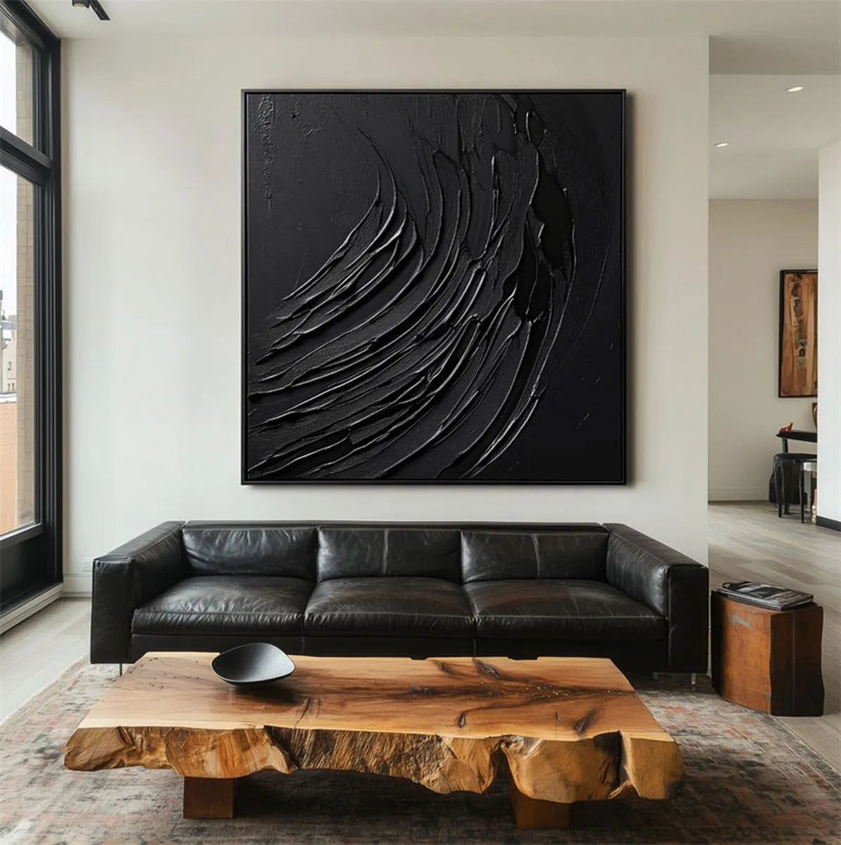 Textured Black Painting #TX141