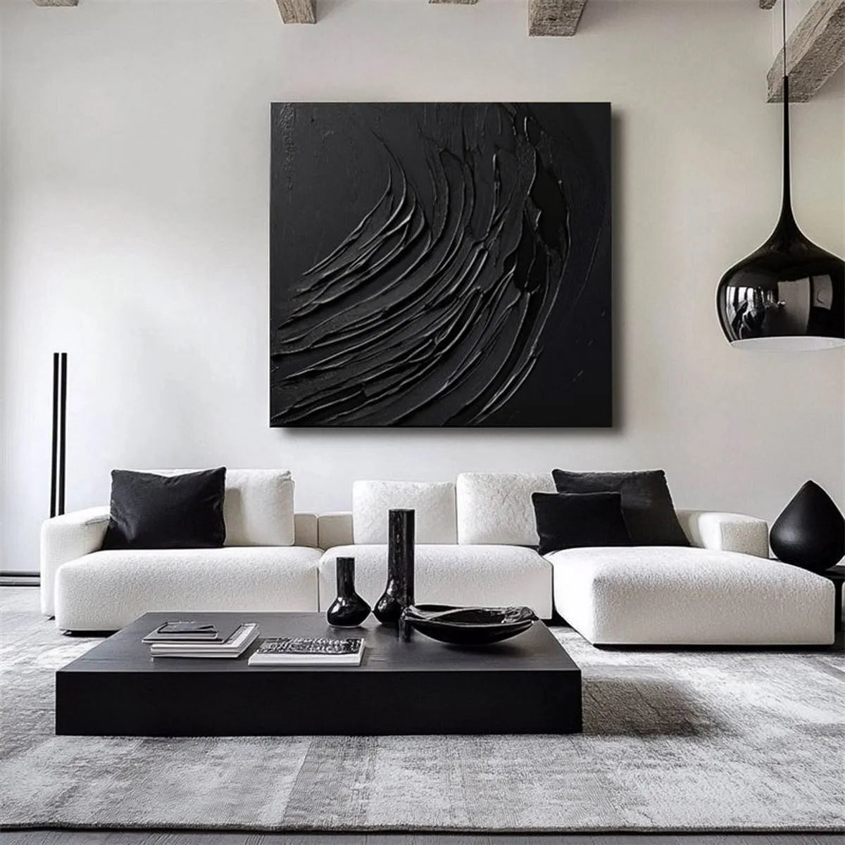Textured Black Painting #TX141