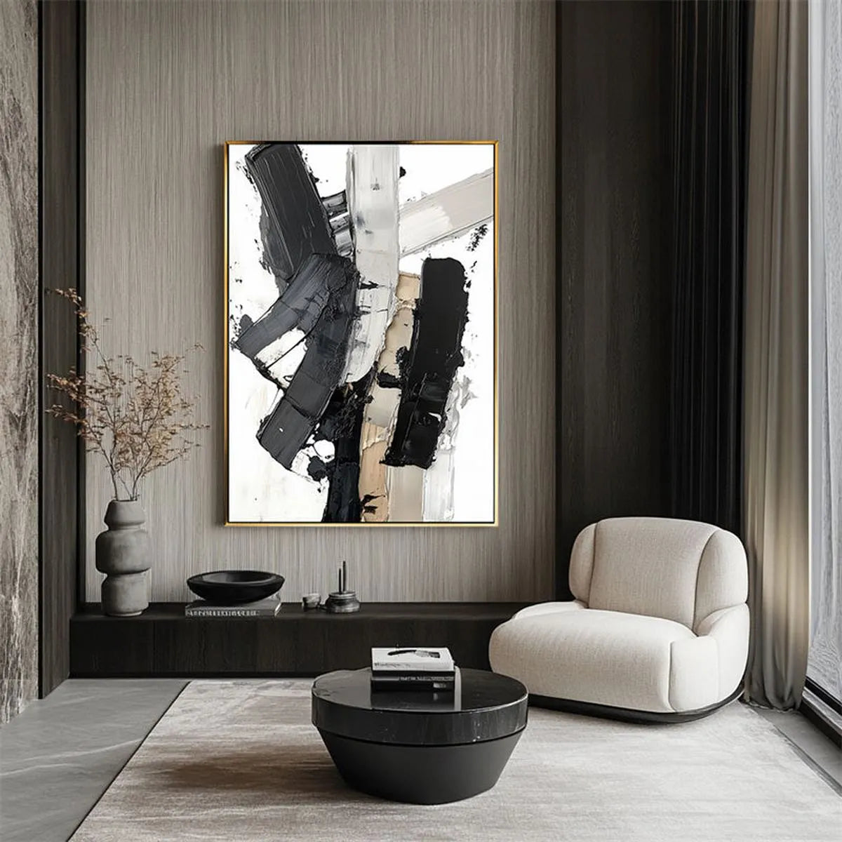 Textured Black & White Art #TB170
