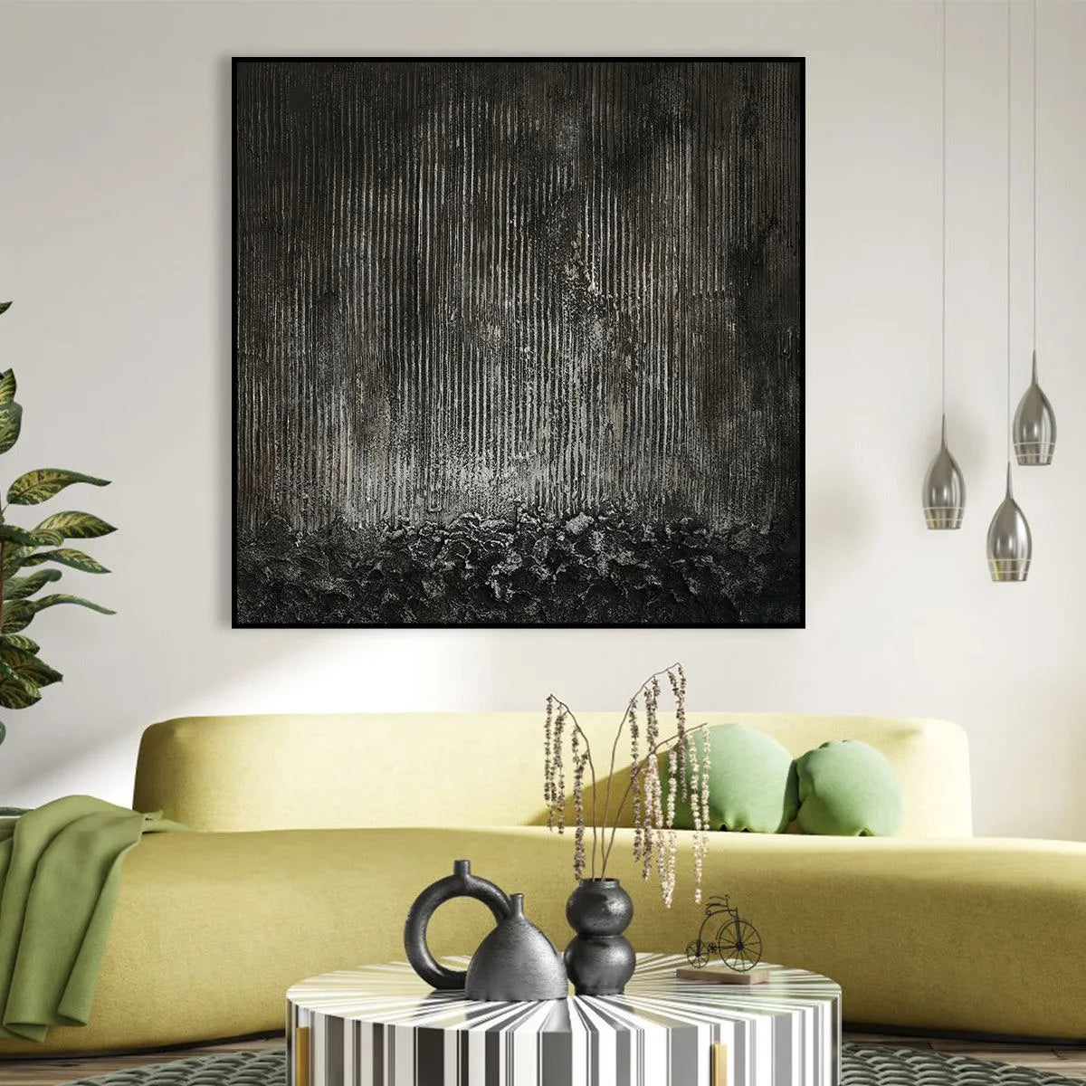 Textured Black & White Art #TX137