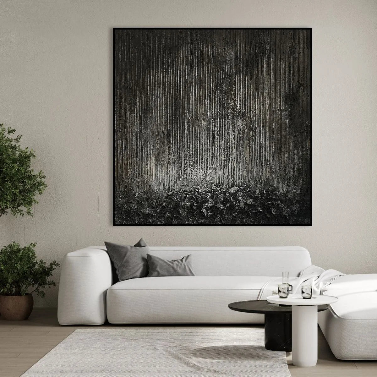 Textured Black & White Art #TX137