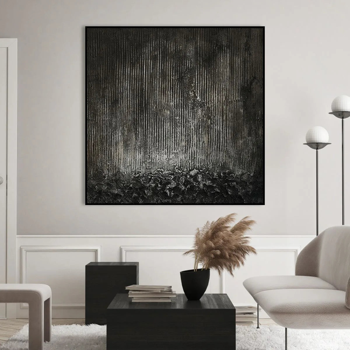 Textured Black & White Art #TX137