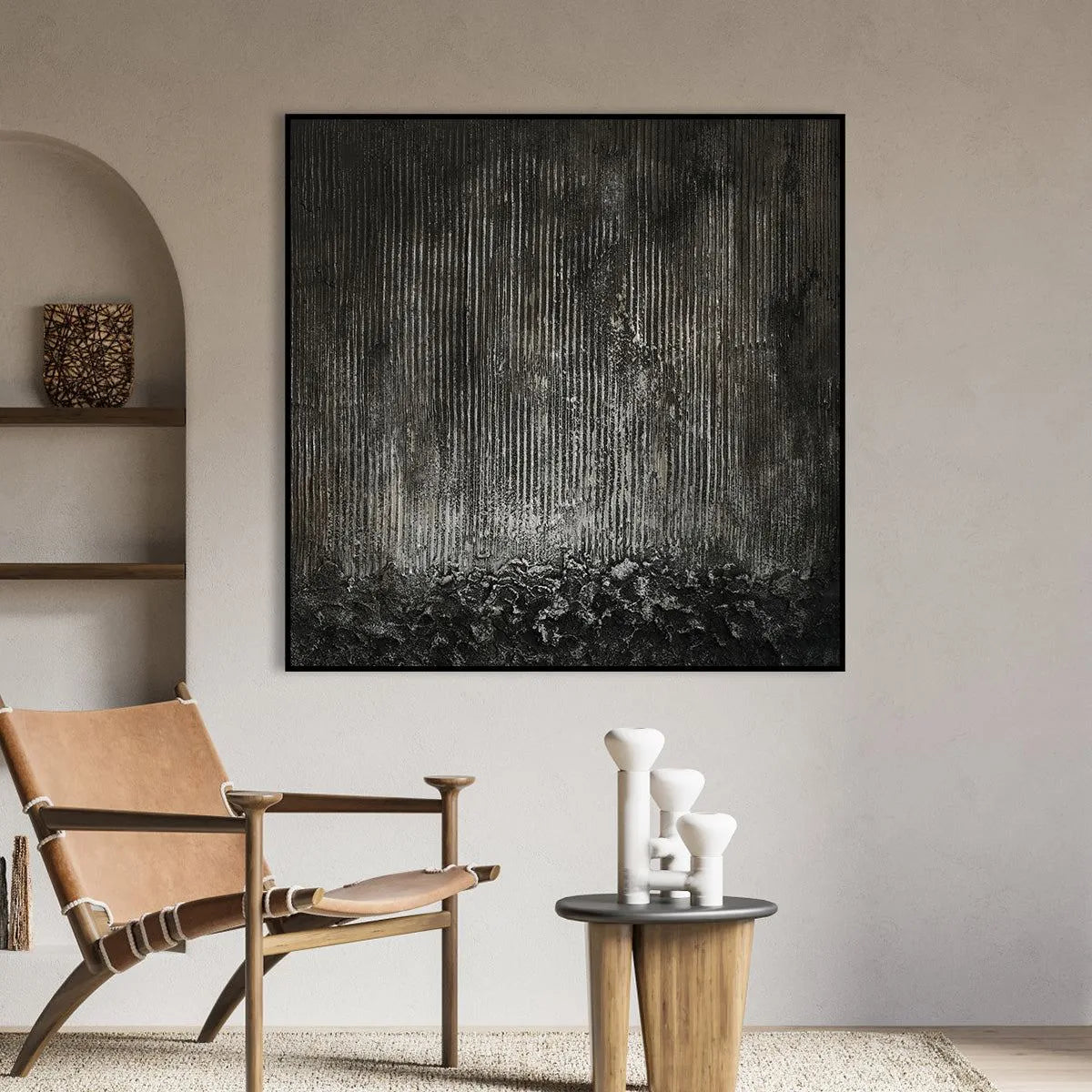 Textured Black & White Art #TX137
