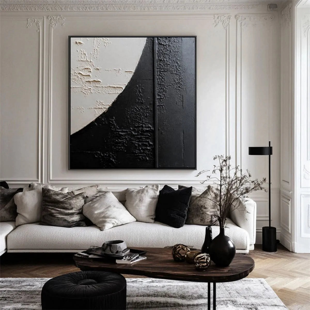 Textured Black & White Art #TX140