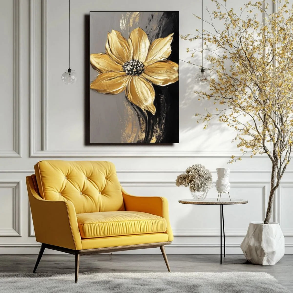 Textured Floral Art Painting #TF303