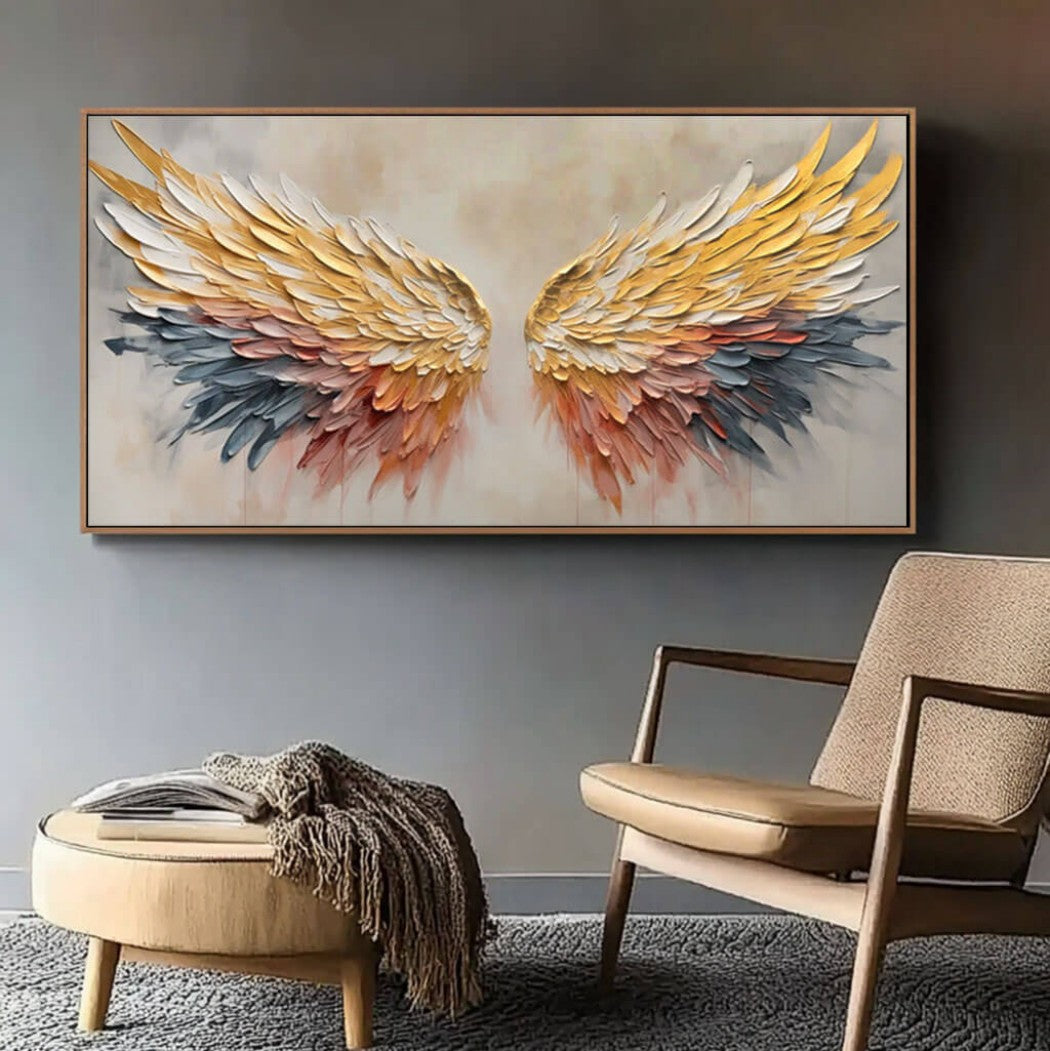 Colorful Textured Wings Oil Painting #MCT211
