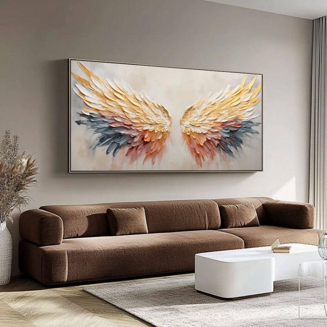 Colorful Textured Wings Oil Painting #MCT211