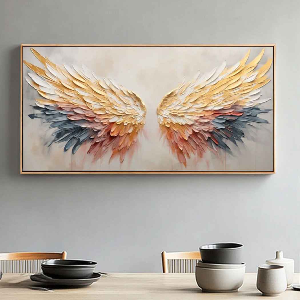 Colorful Textured Wings Oil Painting #MCT211