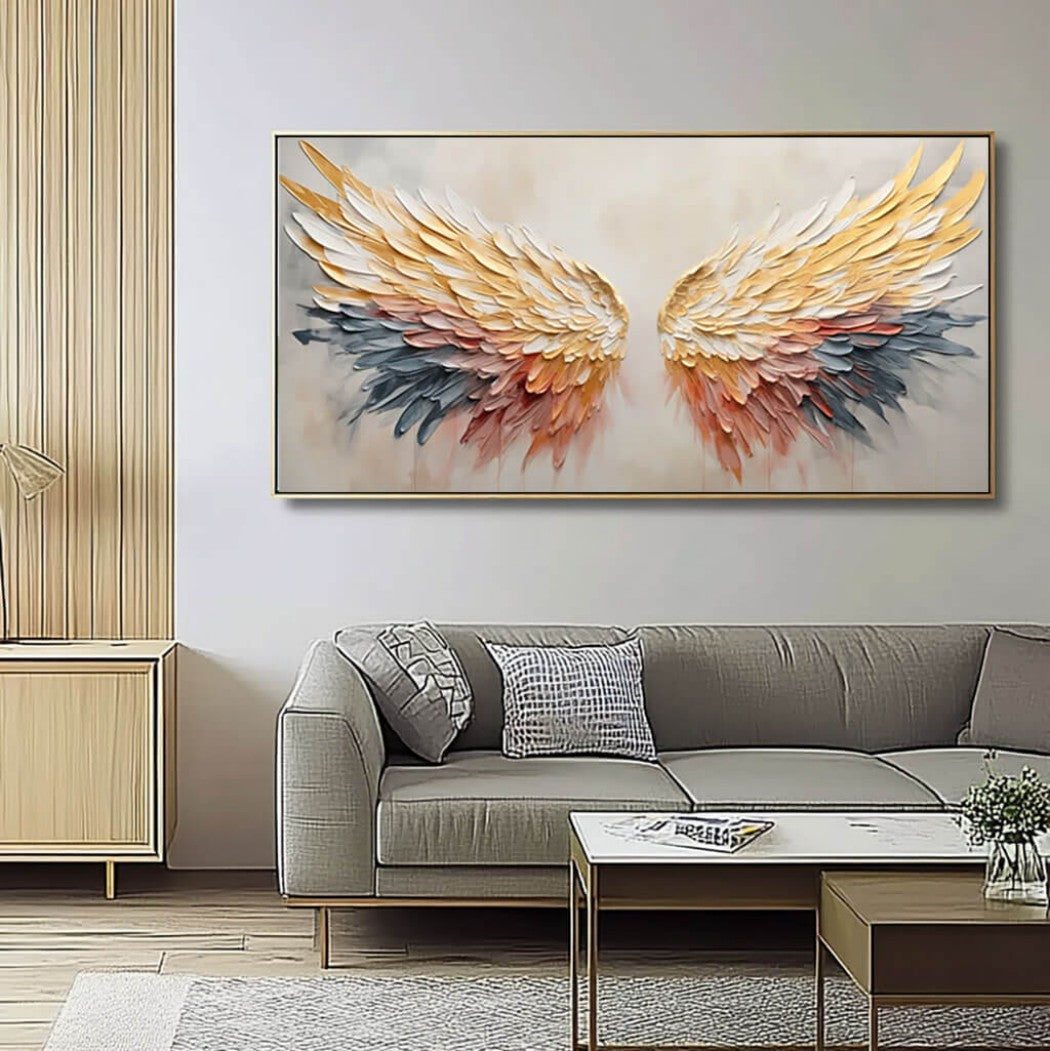 Colorful Textured Wings Oil Painting #MCT211