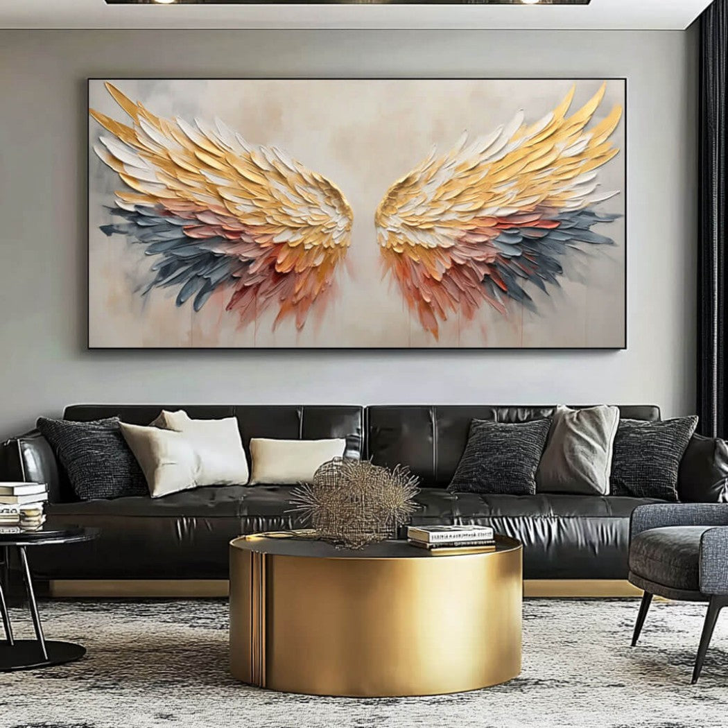 Colorful Textured Wings Oil Painting #MCT211