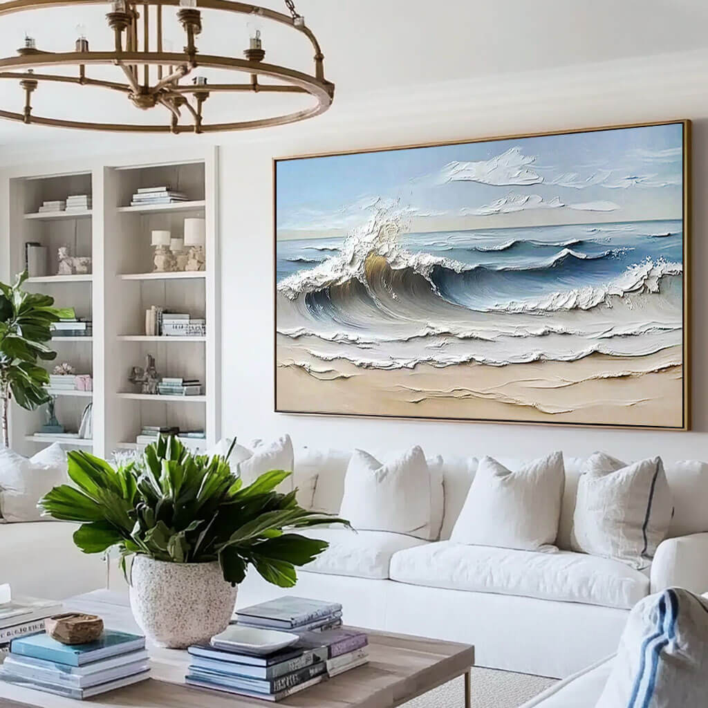 Oversized Abstract Wave Oil Painting #MOA053