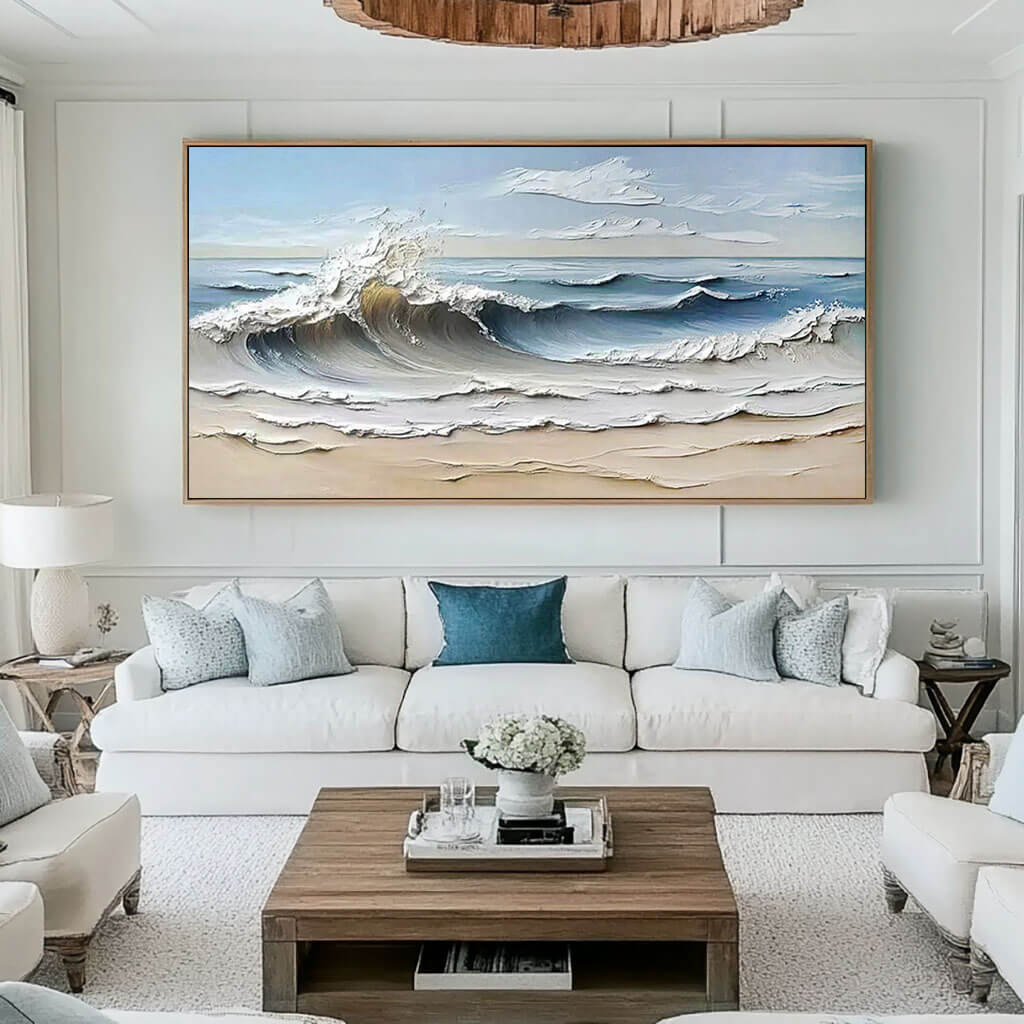Oversized Abstract Wave Oil Painting #MOA053