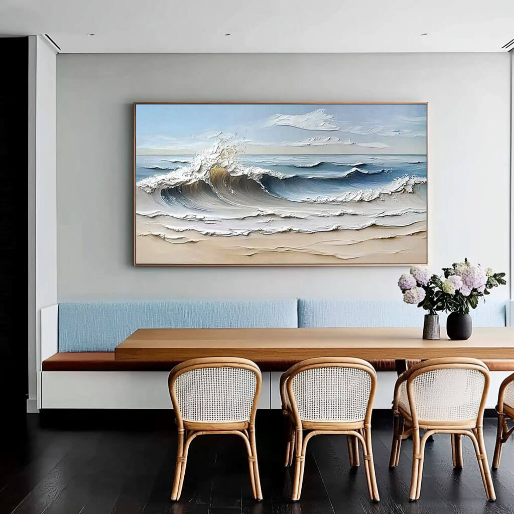 Oversized Abstract Wave Oil Painting #MOA053