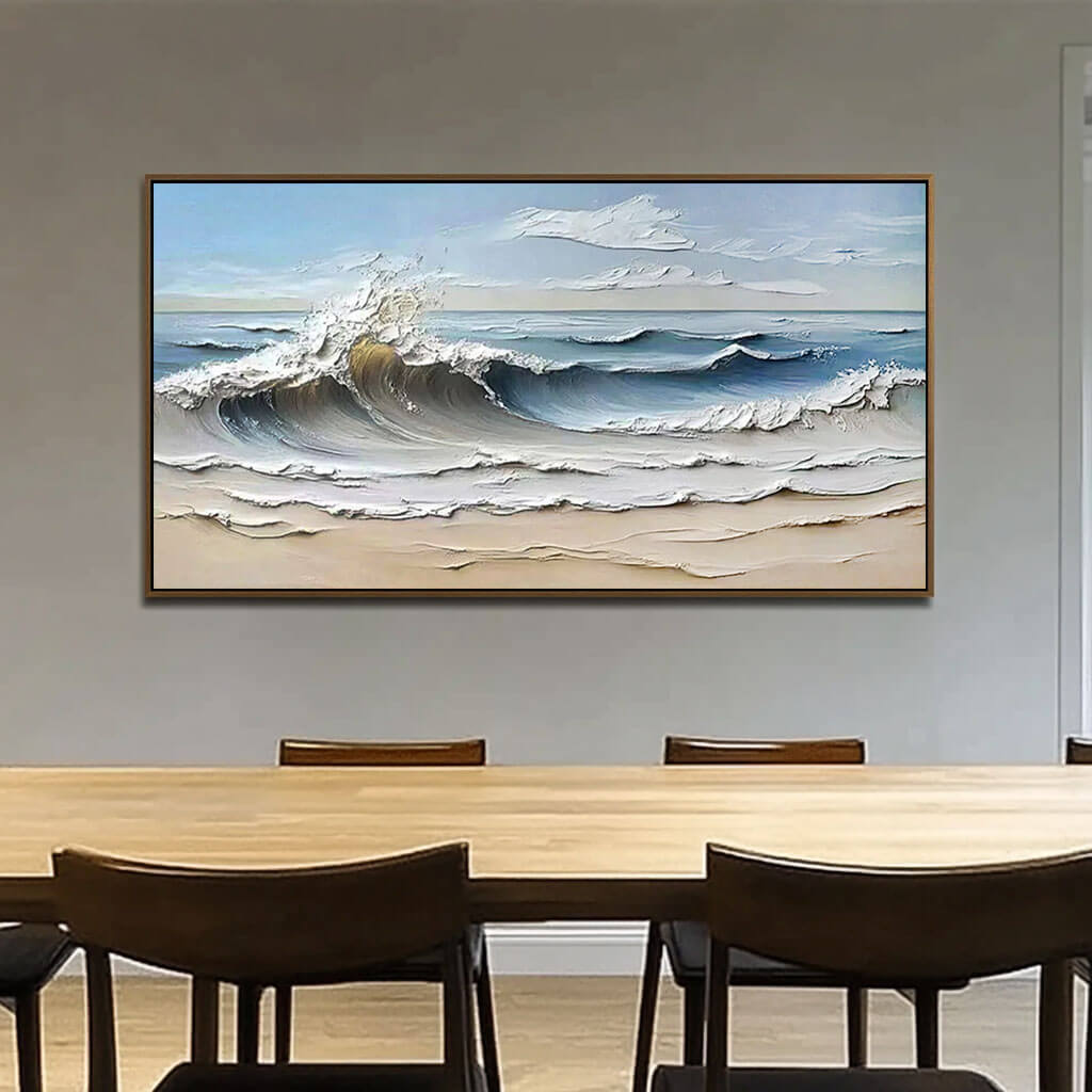 Oversized Abstract Wave Oil Painting #MOA053