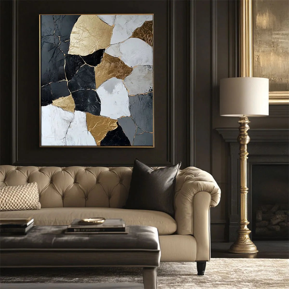 Bold Geometric Gold Wall Decor #BG156