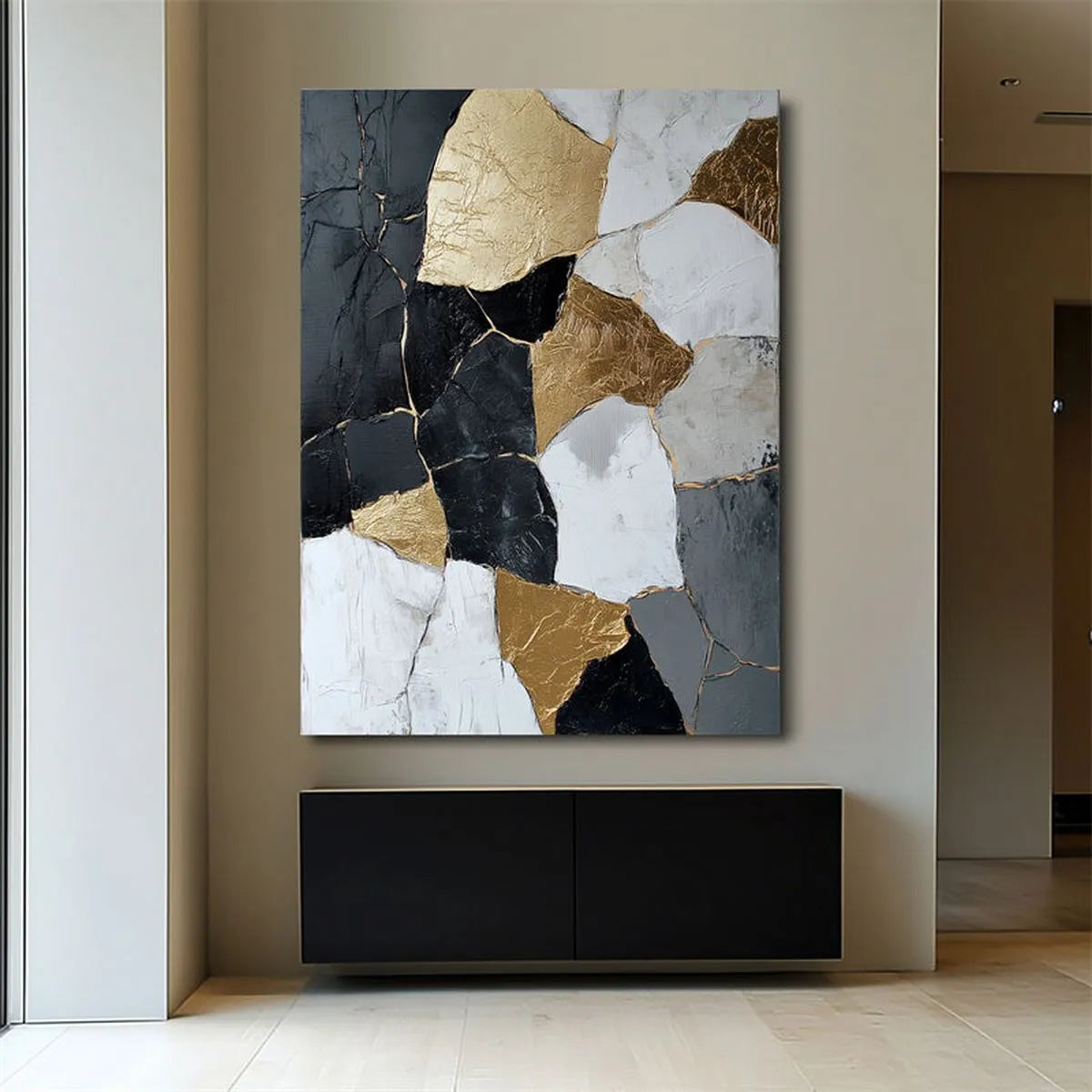 Bold Geometric Gold Wall Decor #BG156