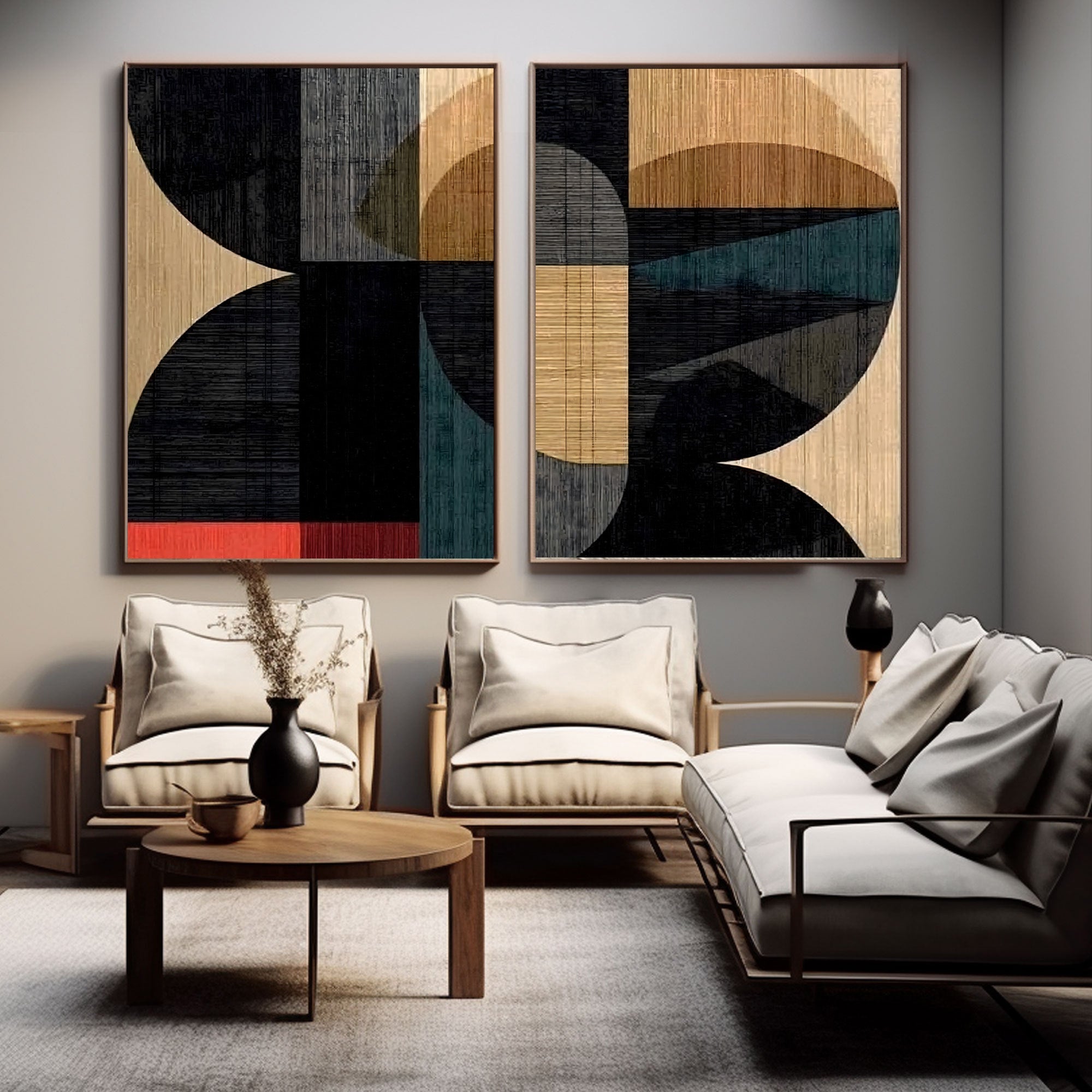 Abstract Painting Set Of 2  #RAB434