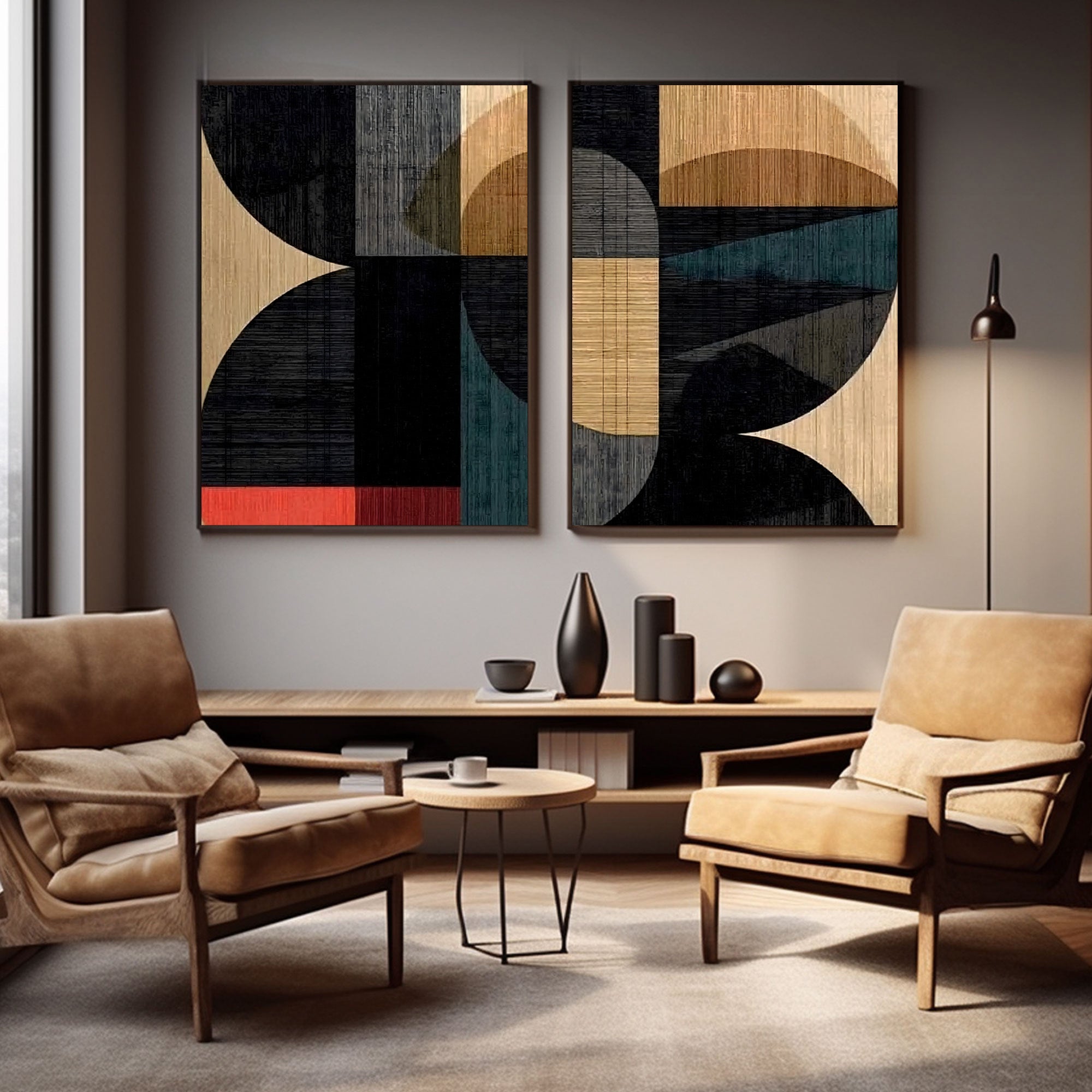Abstract Painting Set Of 2  #RAB434