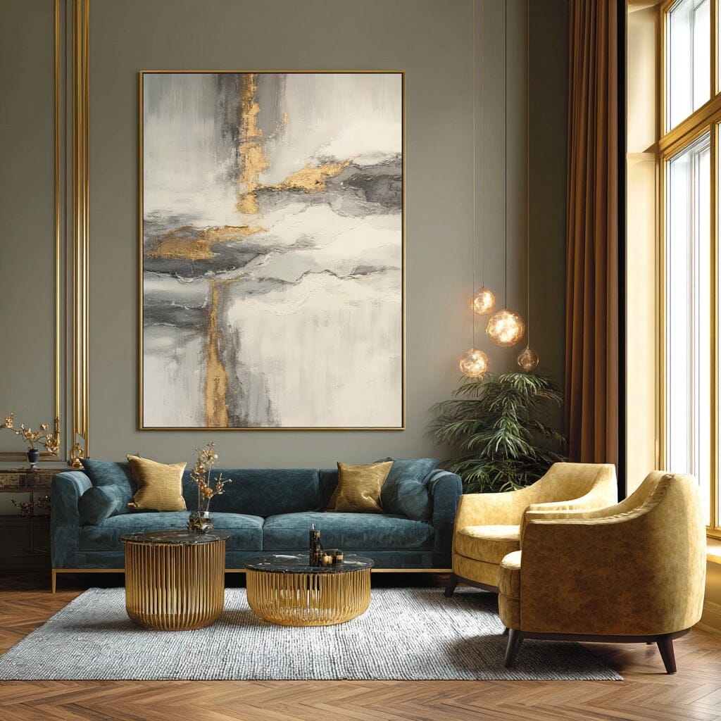 Hand-Painted Textured Abstract Oil Painting on Canvas