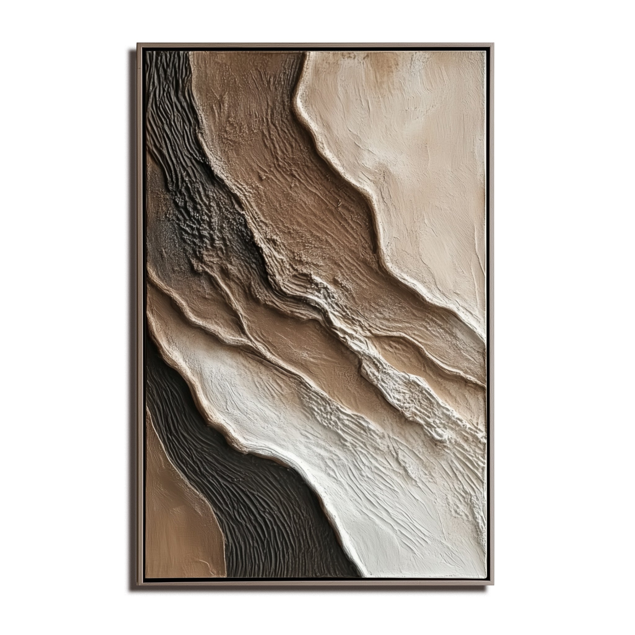 Erosion Lines — Natural Textured Minimalist Wall Art