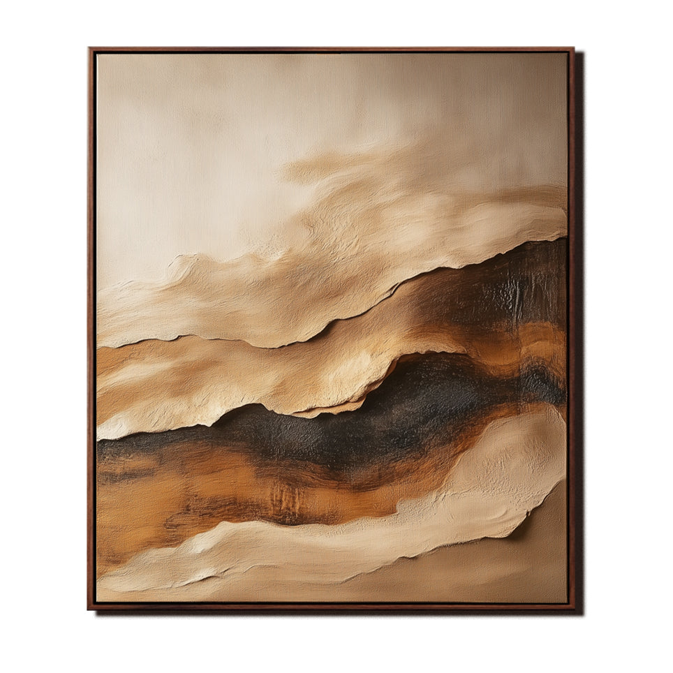Desert Mist — Earthy Textured Minimalist Wall Art
