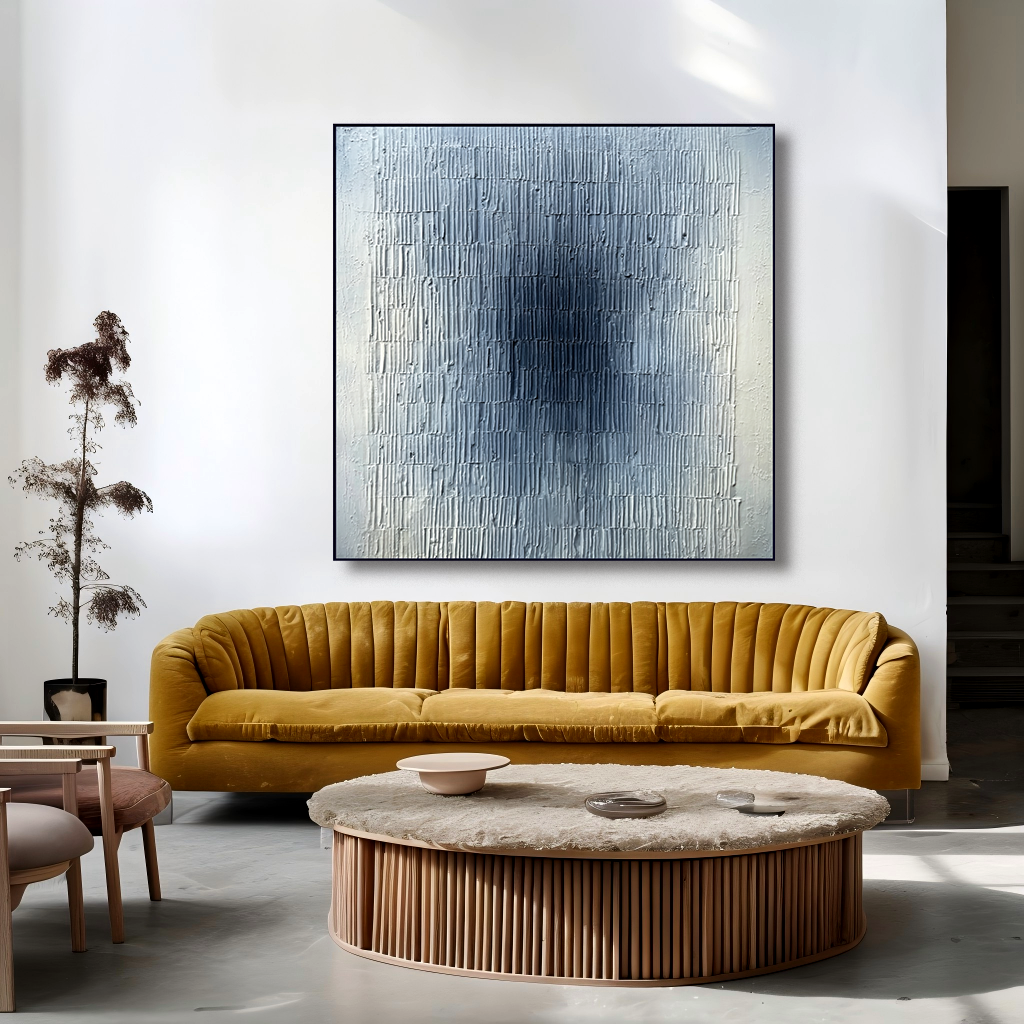 textured abstract wall art with gradient shades and subtle central shadow