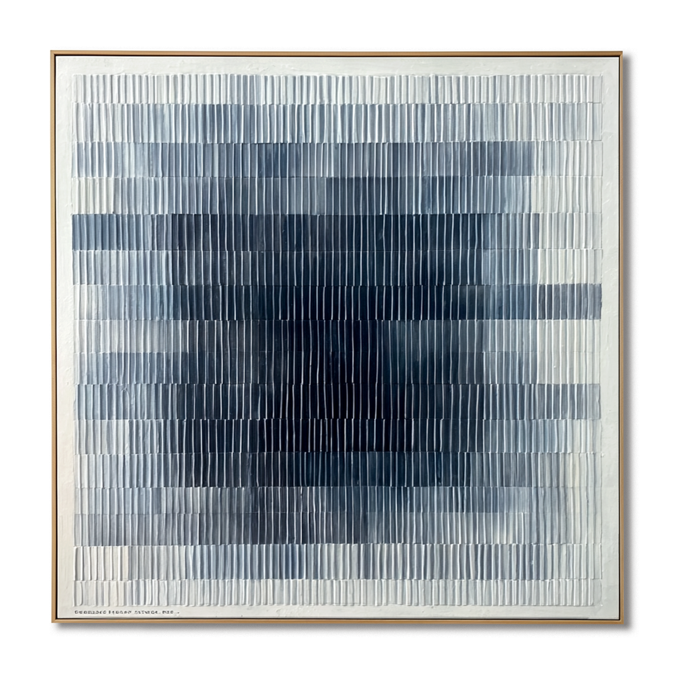 textured abstract wall art with a gradient of blue and white