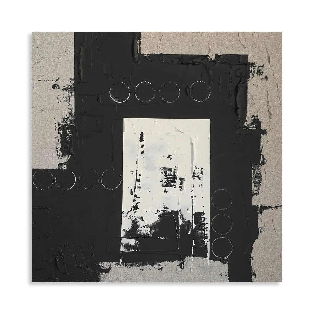 Abstract Black White Painting #AB195