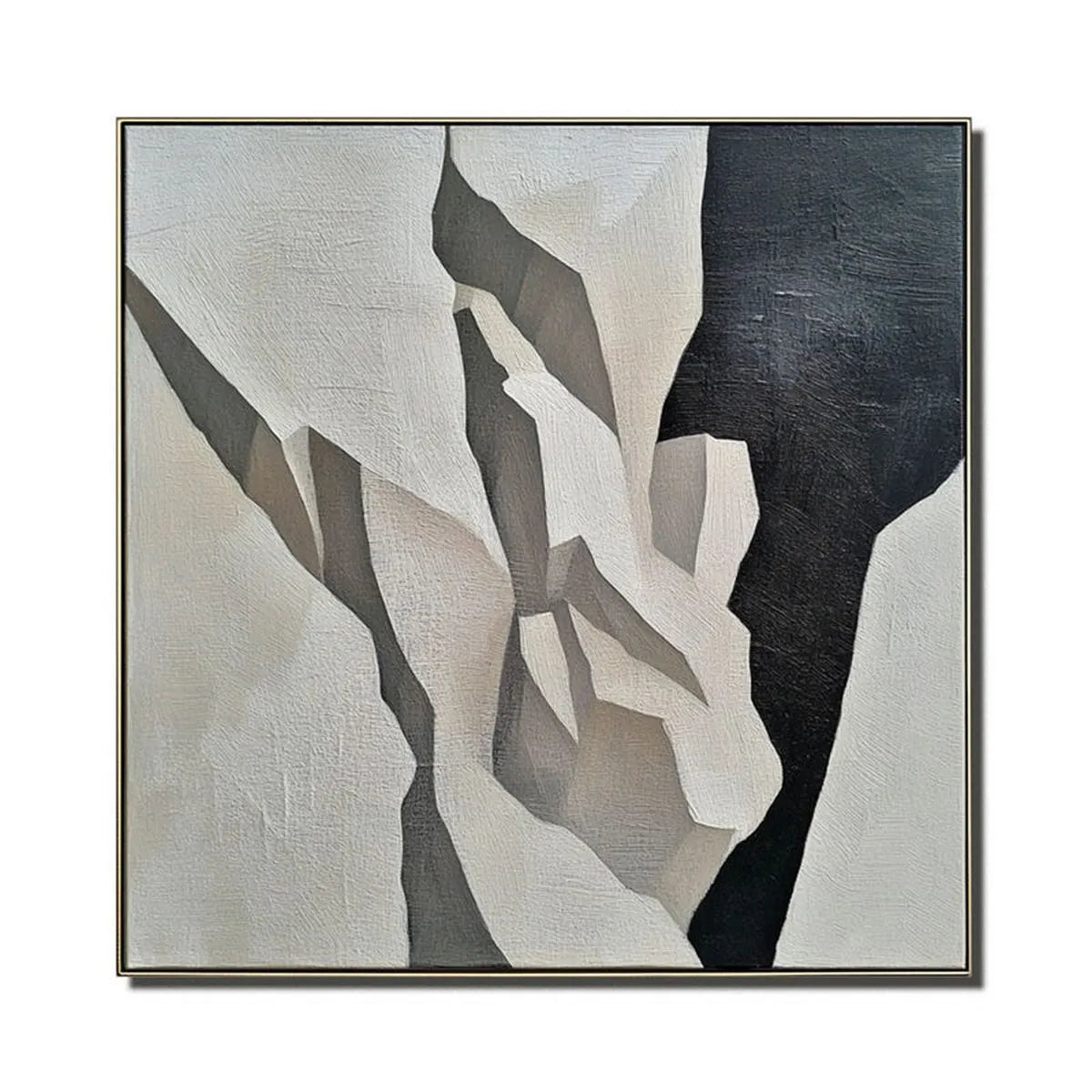 Abstract Black White Painting #AB196