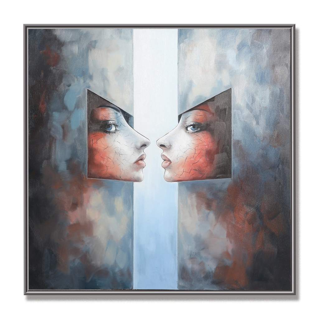 Original Abstract Figurative Oil Painting on Canvas #MOA0070