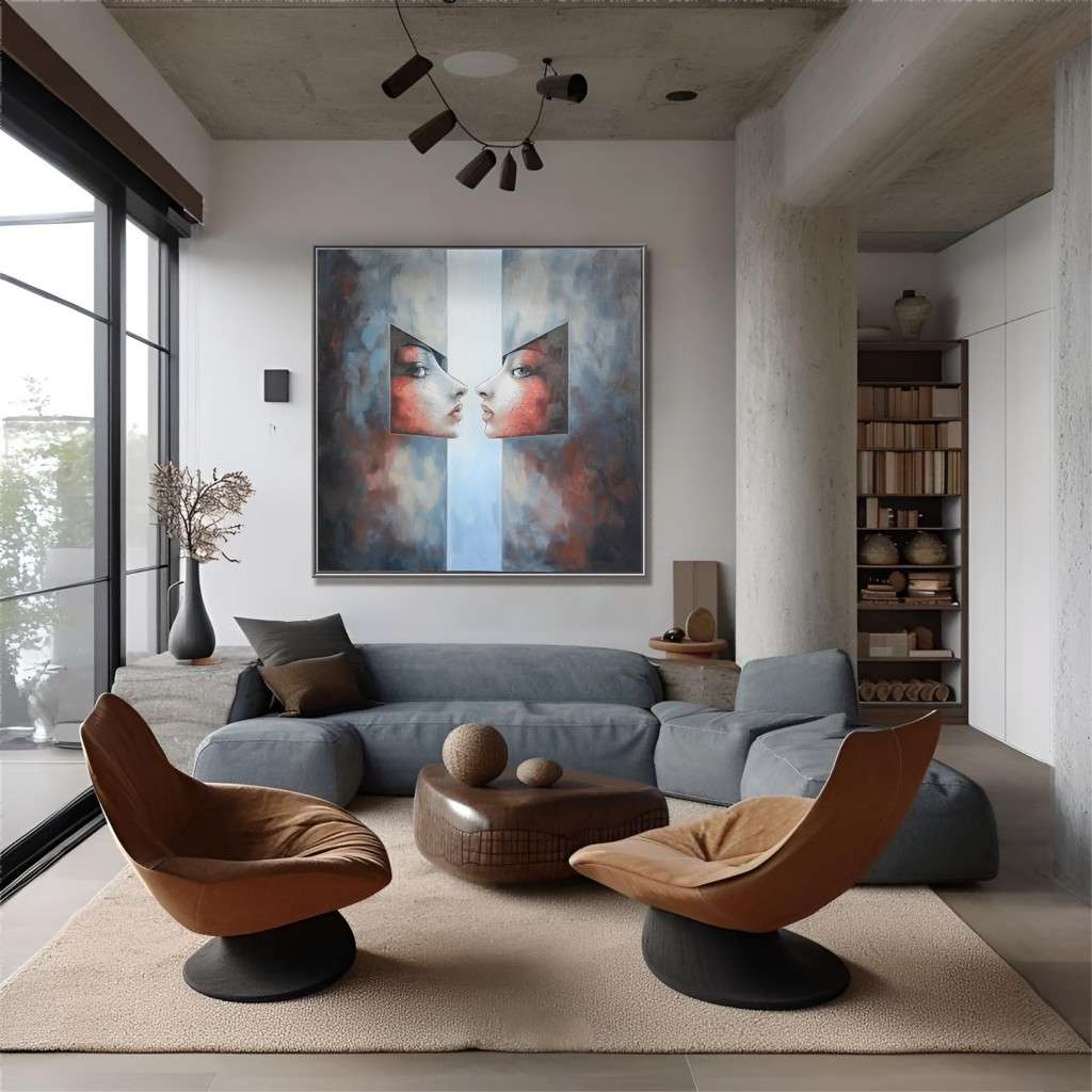 Original Abstract Figurative Oil Painting on Canvas #MOA0070