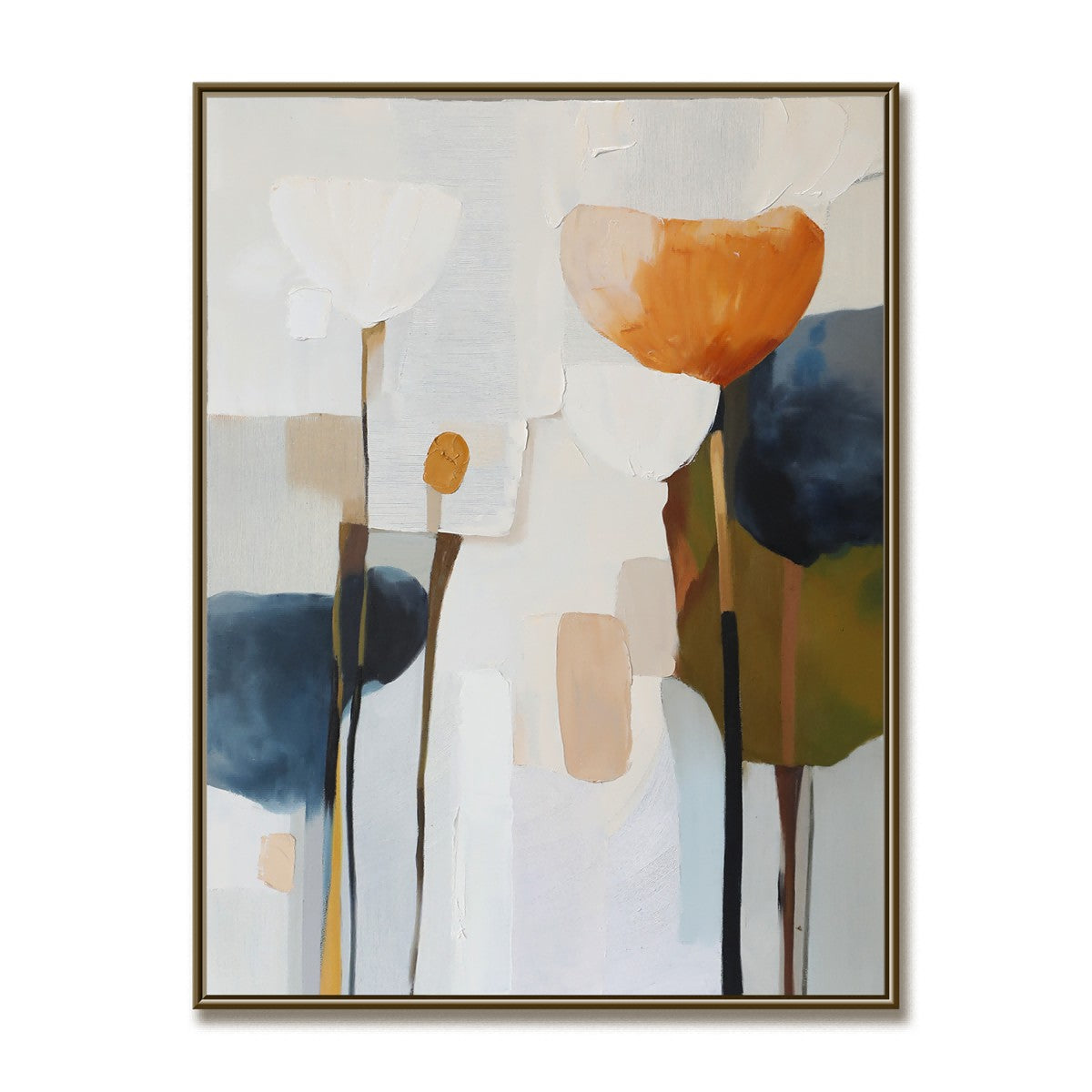 Large Abstract Floral Oil Painting on Canvas #MLA0066